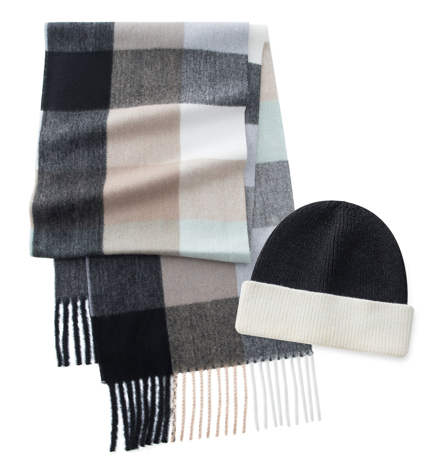 "Luxurious Beyond Cashmere"  Scarf & Beanie Set